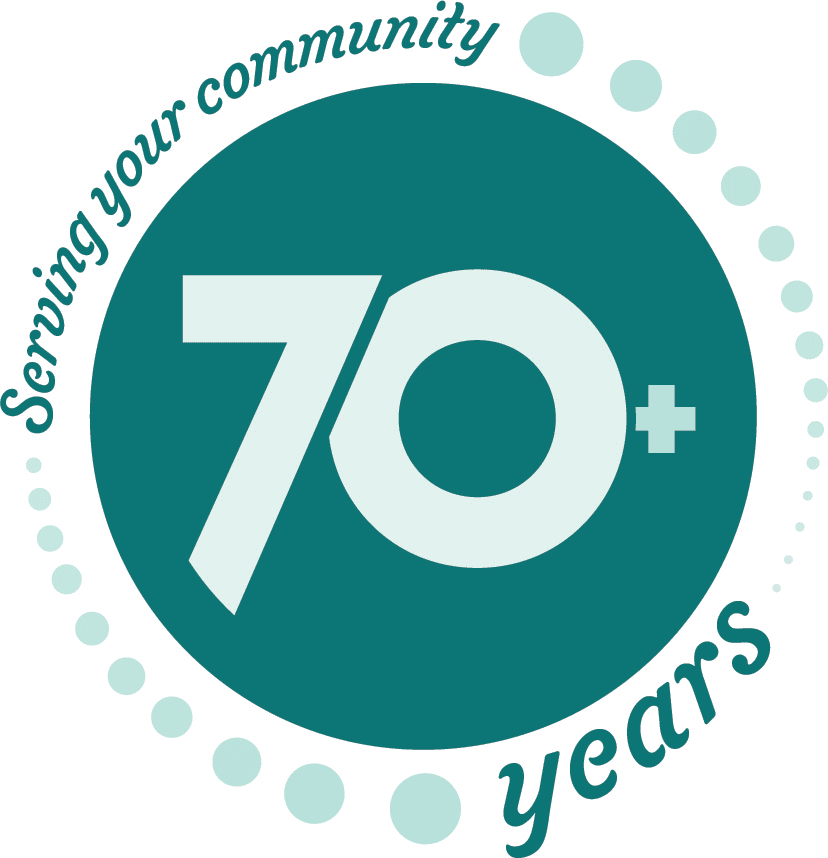 Serving your community for more than 70 years logo